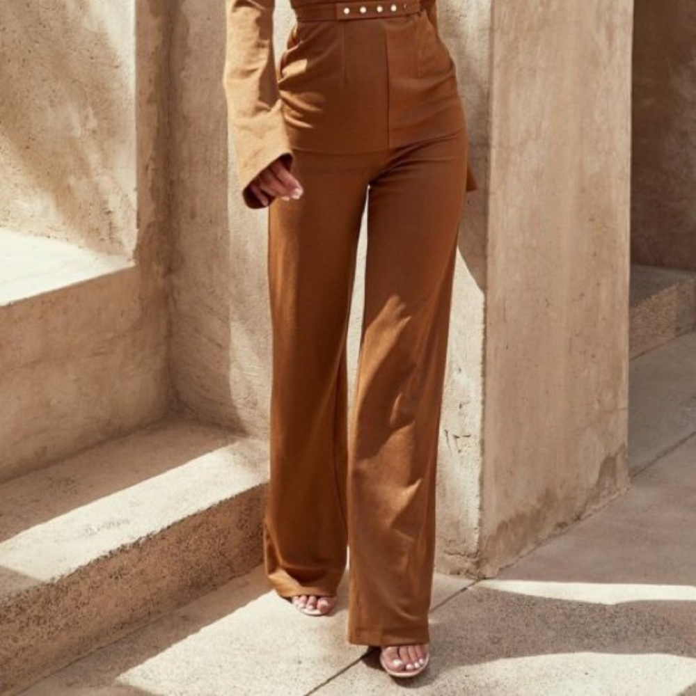 HOUSE OF CB LILLIE TROUSERS in tan